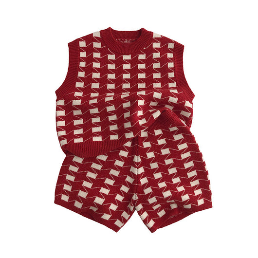 Conjunto de Suéter Tejido Coreano para Niños - Otoño e Invierno - Image 5