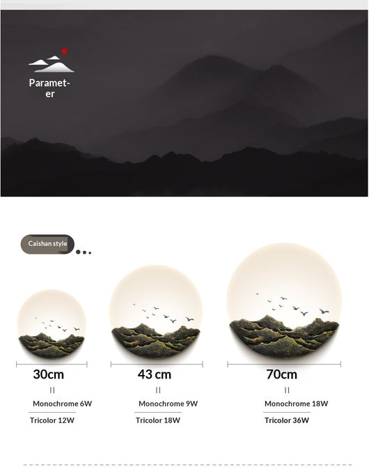 Lámpara de Pared LED Zen Estilo Asiático para Sala y Dormitorio - Image 13