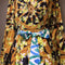 Vestido Suelto Estampado con Cuello Redondo y Cintura Ajustable