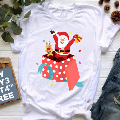 Playera Navideña con Estampado de Reno para Mujer - Image 5