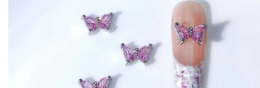 Accesorios de Nail Art en Circonita - Diseños Arco, Corazón, Luna e Irregular - Image 8