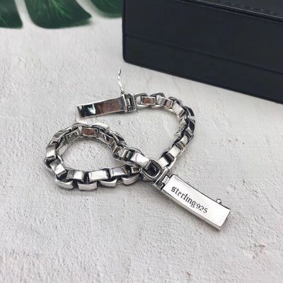 Pulsera de Plata Tailandesa Brillante Unisex