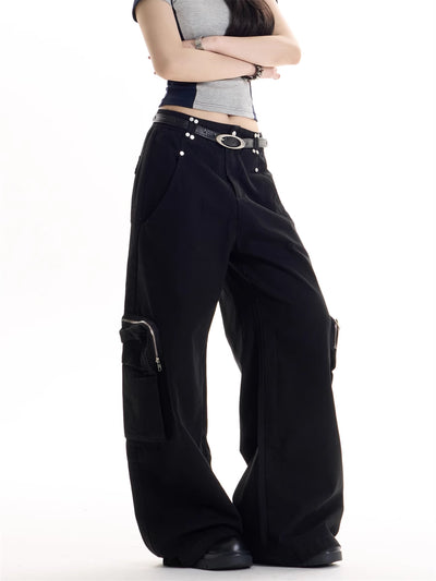 Pantalones Cargo Retro Americano Estilo Hot Girl con Múltiples Bolsillos - Image 10