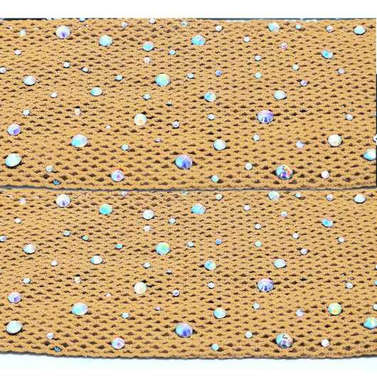 Medias de Malla con Cristales Brillantes y Detalles Incrustados - Image 3