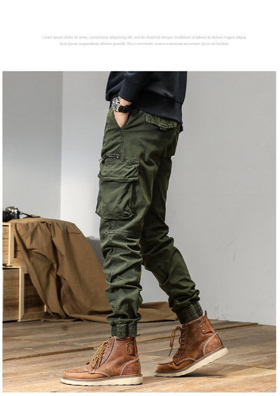 Pantalones Rectos Americanos con Múltiples Bolsillos y Detalles de Encaje - Image 13