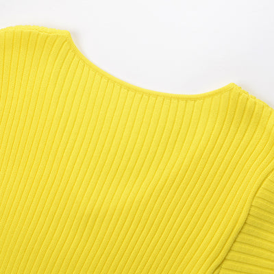 Blusa de Punto Escote en V con Mangas Abullonadas Holgadas - Image 14
