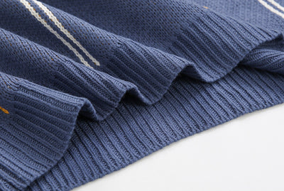 Suéter Holgado Azul para Hombre - Cuello Redondo Tejido Grueso - Image 18