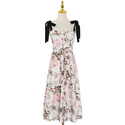 Vestido Cintura Ajustable con Cordones y Estampado Teñido - Image 9