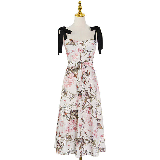 Vestido Cintura Ajustable con Cordones y Estampado Teñido - Image 9