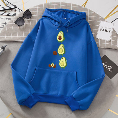 Sudadera con Capucha Estampado Aguacate Mamá e Hijo - Moda Suelta para Mujer - Image 13