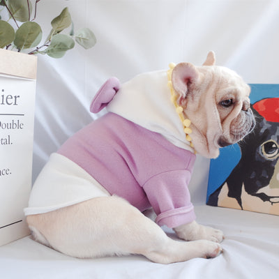 Suéter Polar Morado con Lazo para Perros Gorditos - Otoño e Invierno - Image 4