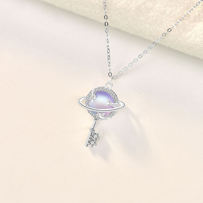 Collar Colgante Planeta Aurora en Plata Esterlina - Image 3