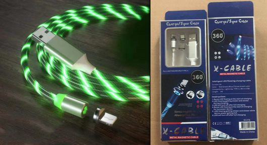 Cable de Carga Magnético Rápido con LED - USB Tipo-C, Micro USB y Lightning - Image 24