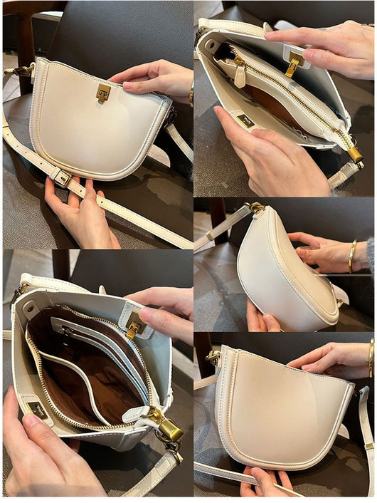 Bolso Mensajero de Cuero para Mujer - Diseño Minimalista y Versátil - Image 18