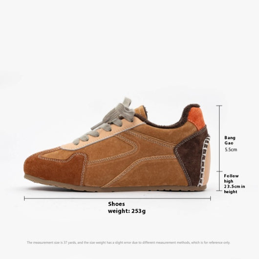 Zapatillas Retro Deportivas de Cuero con Tacón Oculto - Estilo Vintage Alemán para Mujer - Image 7