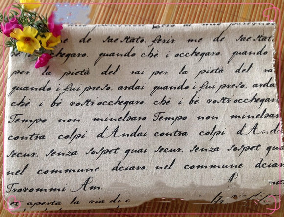 Tela de Equipaje Impresa en Chino e Inglés - Algodón Cáñamo Monocromático