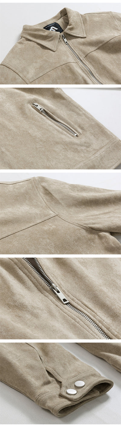 Chaqueta Cargo Suede Oversize con Solapa Corta - Estilo Casual Moderno - Image 11