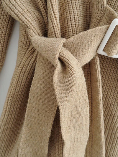 Chaqueta de Punto para Mujer con Cinturón Integrado - Image 3