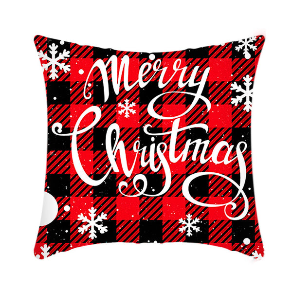 Funda de Cojín Navideño 45cm con Diseño de Reno y Papá Noel en Felpa Corta - Image 6