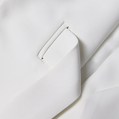 Traje Blanco Elegante de Dos Piezas con Pantalón Ancho - Diseño Ejecutivo - Image 3