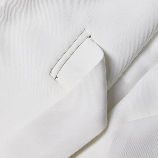 Traje Blanco Elegante de Dos Piezas con Pantalón Ancho - Diseño Ejecutivo - Image 3