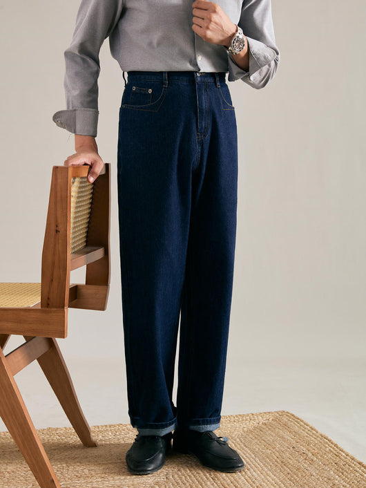 Pantalones Rectos Sueltos Vintage Lavado para Hombre - Image 5