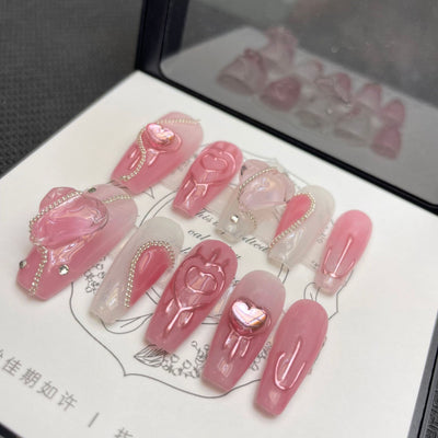 Tabletas Realzadoras de Uñas Sweet Love - Desmontables y Duraderas - Image 9