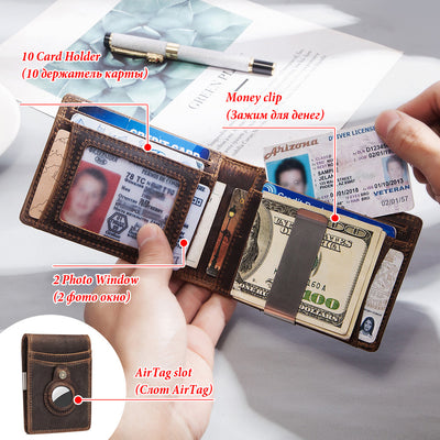 Billetera Minimalista de Cuero con Clip para Monedas y Protección RFID - Image 2