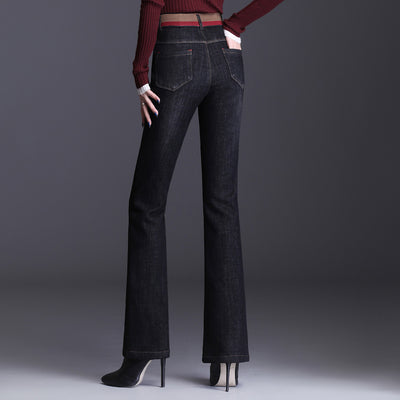 Pantalones Vaqueros Mujer Cintura Alta Micro Acampanados - Image 11