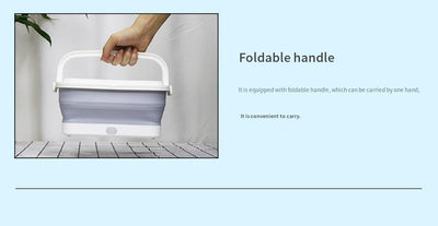 White and grey aromatherapy drying UV sterilization box, disassembled to show collapsible basin, vented lid, and drying rack. - Image 12