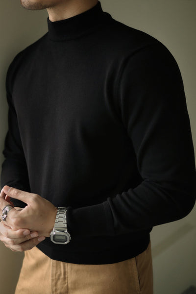 Suéter Modal Cuello Mocko Ajustado para Hombre - Image 13
