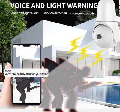 Cámara WiFi Inteligente en Foco LED con Visión Nocturna y Control Remoto - Image 8