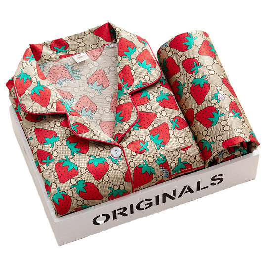 Pijama Dos Piezas de Seda Fría con Mangas Largas para Mujer - Image 6
