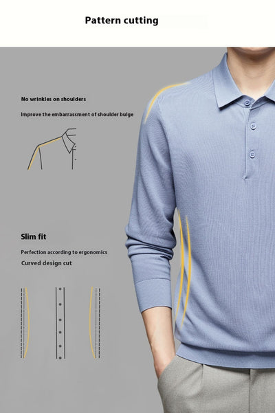Camiseta Manga Larga de Seda Morera para Hombre - Básico Liso - Image 11