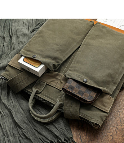 Mochila Estilo Retro Americana de Lona Desgastada para Hombre - Ideal para Aventuras al Aire Libre - Image 15