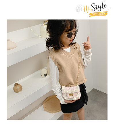 Bolso Crossbody Infantil con Cadena Diamantada - Image 8