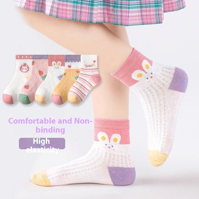 Calcetines Tubo Infantiles Transpirables Primavera Verano - Image 10