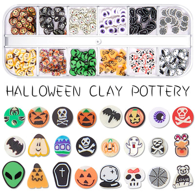Set de Manicura Halloween Arcilla Suave - Calabazas, Demonios, Arañas y Fantasmas - Image 15