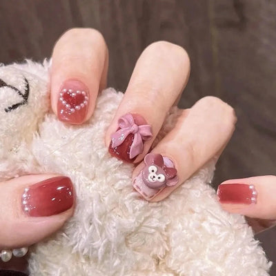 Diseño de Uñas Arco Amor con Perlas y Degradado - Image 6
