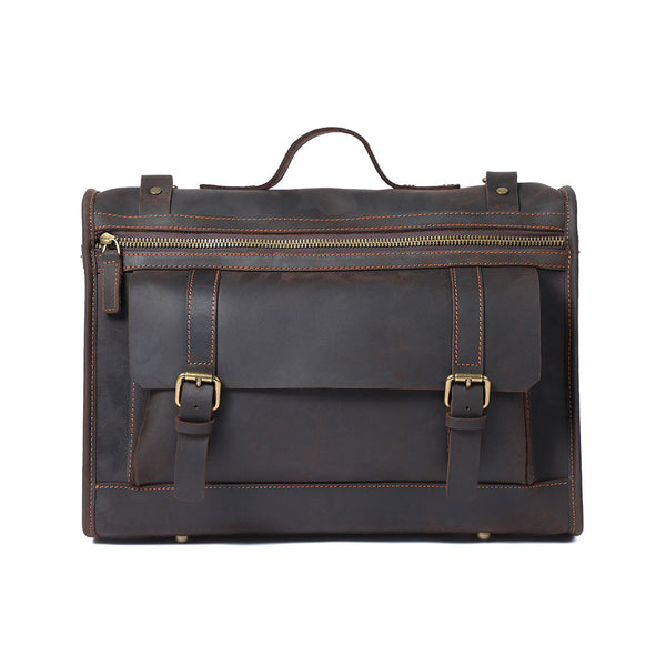 Bolso Bandolera de Cuero Genuino Estilo Retro - Gran Capacidad