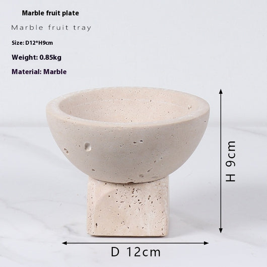 Bandeja de Mármol Natural para Frutas y Decoración de Escritorio - Image 6