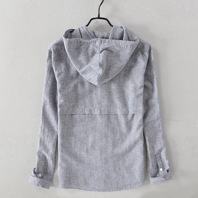 Sudadera Holgada con Rayas y Capucha para Hombre - Image 2