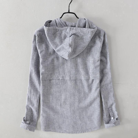 Sudadera Holgada con Rayas y Capucha para Hombre - Image 2