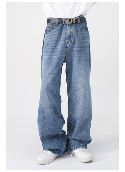 Jeans Retro Holgados con Cintura Elástica Estilo Coreano para Hombre - Image 18