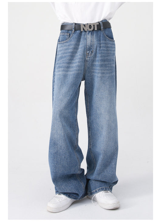 Jeans Retro Holgados con Cintura Elástica Estilo Coreano para Hombre - Image 18