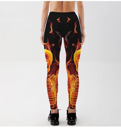 Pantalones Yoga Estampado Calavera Personalidad Halloween - Image 12