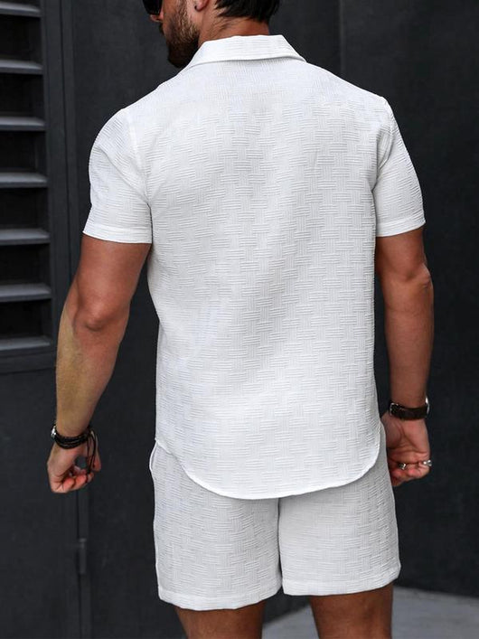 Conjunto Deportivo Hombre: Camisa y Shorts de Color Sólido - Image 11