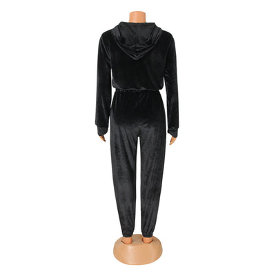 Jumpsuit Largo de Terciopelo Suelto para Mujer - Image 9
