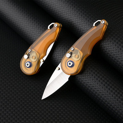 Cuchillo de Chef PEI con Mango Ámbar y Hoja Afilada de Gota de Agua - Image 17