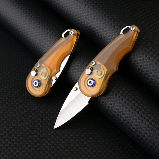 Cuchillo de Chef PEI con Mango Ámbar y Hoja Afilada de Gota de Agua - Image 17